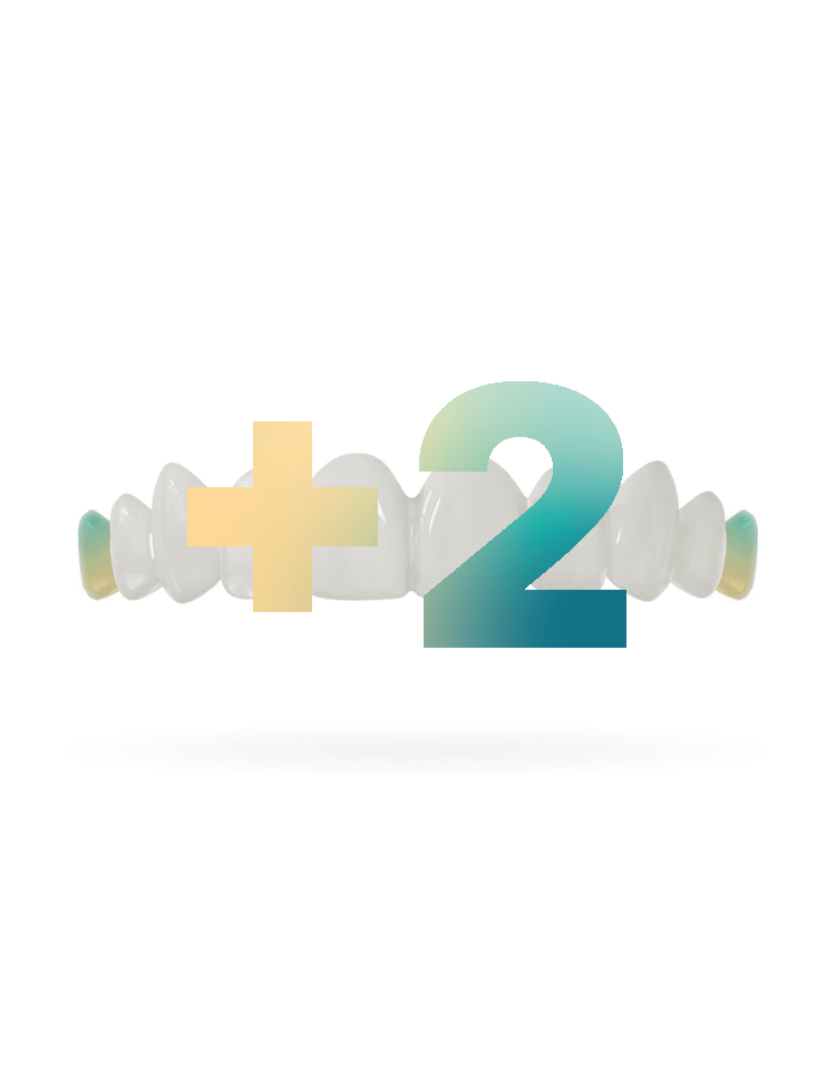 Zwei Zähne zusätzlich